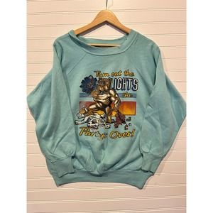 Vintage 80s Baby Blue Spud McKenzie graphic crewneck